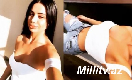 Azərbaycanlı modeldən biabırçı paylaşım: Sinəsini açıb instagramda görün nə etdi+VİDEO