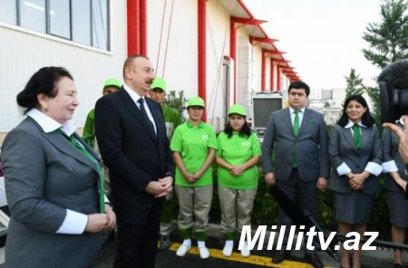 Prezidentin iştirakı ilə Ağdaşda Biyan Sənaye Parkının açılışı olub - FOTOLAR