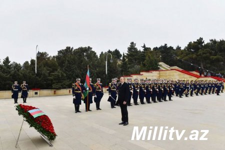 Azərbaycan Prezidenti Şəhidlər xiyabanını ziyarət edib