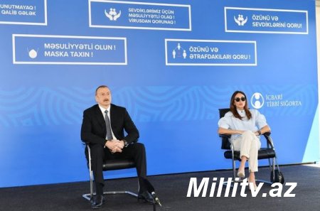 İlham Əliyev və Mehriban Əliyeva üç modul tipli xəstəxananın açılışında - FOTO