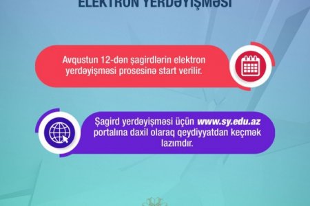 Şagirdlərin elektron yerdəyişməsi başlayır